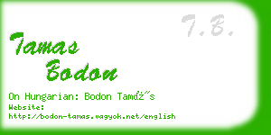 tamas bodon business card